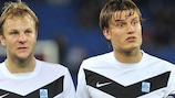 Jelle Vossen (right) scored as Genk defeated Videoton on matchday one