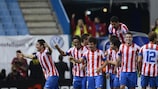 El gol de Cristian Rodríguez en el último minuto dio el triunfo al Atlético sobre el Viktoria en la segunda jornada
