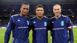 Didier Drogba, Ronaldo and Zinédine Zidane line up in last season's Match Against Poverty
