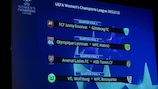 The draw results are displayed