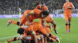 Antalyaspor celebrate a Turkish Super League goal