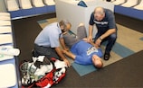 A practical session at the Football Doctor Education Programme course in Israel