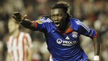 Bafétimbi Gomis was on target for Lyon as they maintained the only 100% record in the group stage