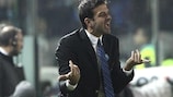 Andrea Stramaccioni cuts a frustrated figure during the defeat by Atalanta