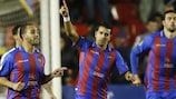 Ángel celebrates after his goal sparked Levante's comeback against Hannover