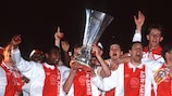 Ajax em festa, após ganhar a Taça UEFA de 1991/92