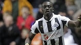Papiss Cissé celebrates scoring at Newcastle United's stronghold, St James' Park