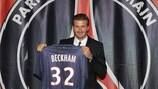 David Beckham ist mit der Trikotnummer 32 für PSG in der Königsklasse gemeldet