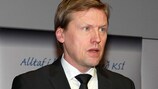 O presidente da Federação Islandesa de Futebol (KSÍ), Geir Thorsteinsson