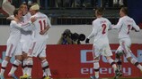 A Dinamarca venceu a República Checa por 3-0 na sexta-feira