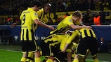 Os jogadores do Dortmund festejam o golo de Jakub Błaszczykowski