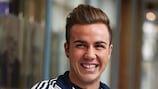 Mario Götze attending a Germany press conference last month