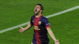 David Villa marcó el decisivo gol del Barcelona ante el Milan