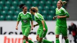 Selina Wagner (à gauche) fête son but pour Wolfsburg