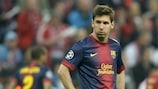 Serata difficile per Lionel Messi e compagni