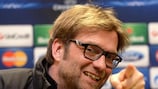Jürgen Klopp, treinador do Dortmund, à conversa com os jornalistas esta segunda-feira