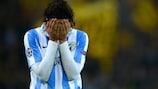 Sergio Sánchez não esconde o seu desalento após a derrota do Málaga em Dortmund