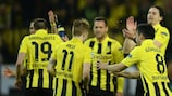 Les joueurs de Dortmund après leur large victoire contre Madrid