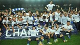 Dinamo Tbilisi celebrate winning the Georgian title