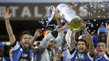 Los jugadores del Oporto celebran su triunfo en la Liga