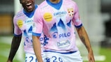 Saber Khelifa celebra uno de sus goles la pasada temporada