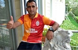 Erman Kılıç sporting his new colours after joining Galatasaray on a free transfer from Sivasspor