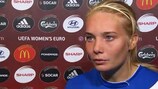 Margrét Lára Vidarsdóttir freut sich auf das Spiel gegen Deutschland
