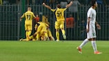 Maccabi Tel-Aviv celebrate a European goal