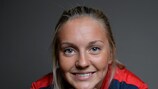 Vilde Bøe Risa pictured at Norway's training camp in Swansea