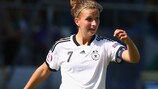 Germany captain Annabel Jäger in action against Sweden