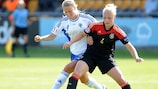 Germany defender Merle Barth vies with Juliette Kemppi of Finland