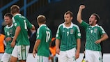 Martin Paterson celebrates his goal that gave Northern Ireland their first Group F win