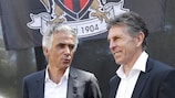 La relación de Claude Puel con el presidente del Niza Jean-Pierre Rivère (izquierda), ha sido clave para el renacer del club.