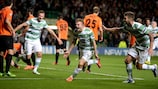 James Forrest celebrates scoring Celtic's winner