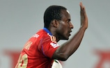 Seydou Doumbia celebrates scoring on Friday in the match in which he was injured
