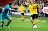 Niklas Hult (in yellow) in action for Elfsborg
