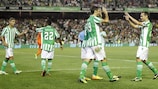 Betis celebrate a goal in teh play-offs