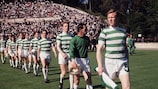 Billy McNeill leads out the Celtic FC team for the 1967 European Cup final
