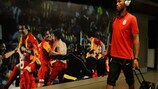 Galatasarays Didier Drogba betritt den Platz