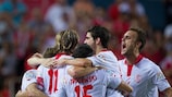El Sevilla FC llega tras golear al Rayo Vallecano de Madrid en Liga