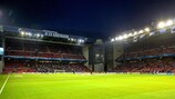 O Estádio Parken em Copenhaga