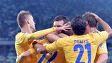 В составе украинцев голами отметились восемь различных футболистов