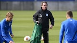 Mario Been oversees a Genk training session