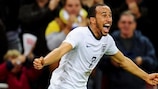 Andros Townsend celebrates his debut goal for England