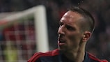Franck Ribéry celebra su segundo gol, el tercero del Bayern