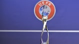 Der Pokal wurde im UEFA-Hauptsitz in Nyon vorgestellt