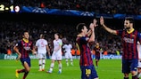 Lionel Messi comemora o seu segundo golo