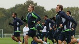 Spurs players in training