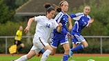Action from the 2014 Youth Olympic Games girls' football qualifier between Azerbaijan and Slovakia