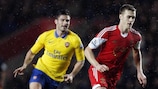 Calum Chambers (right) in action for Southampton against Arsenal last season